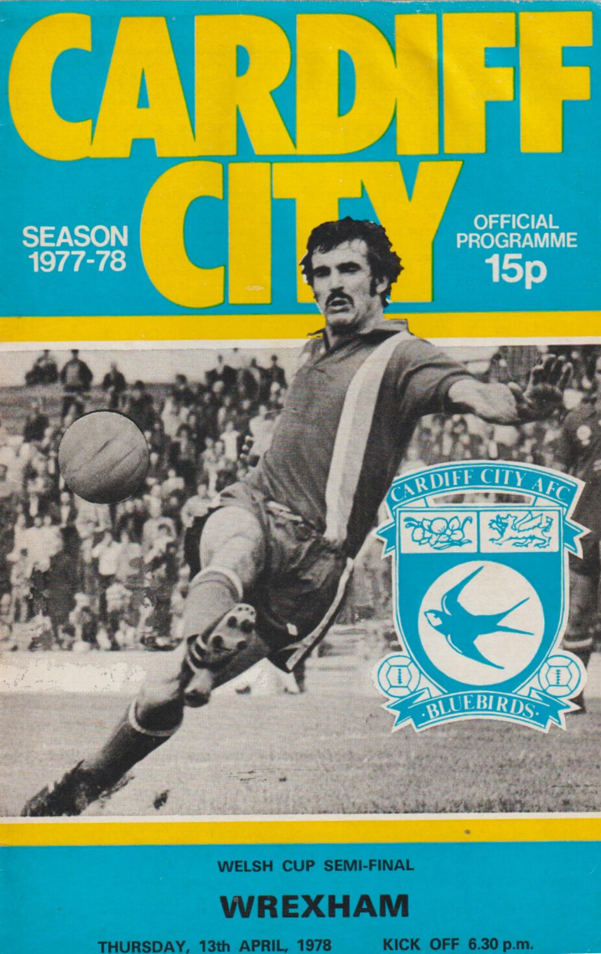 1978 WELSH CUP SEMI-FINAL - CARDIFF CITY v WREXHAM